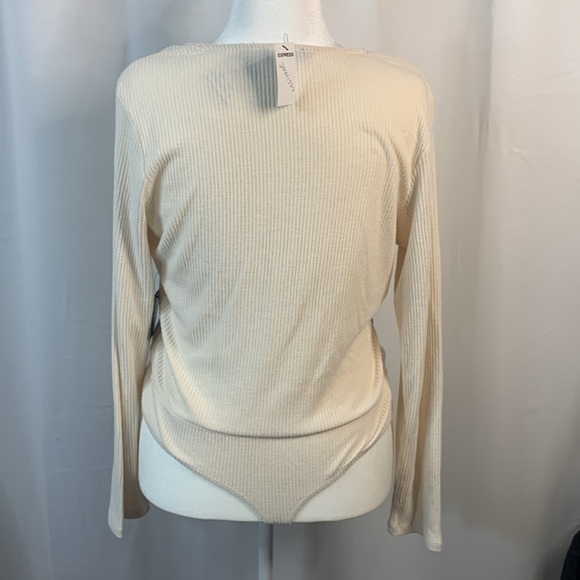Express Cream Knit Sweater Bodysuit- NWT - Picture 7 of 14